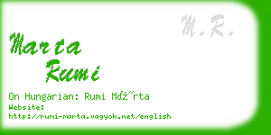 marta rumi business card